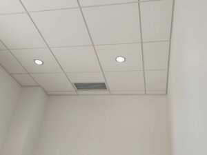 A white ceiling