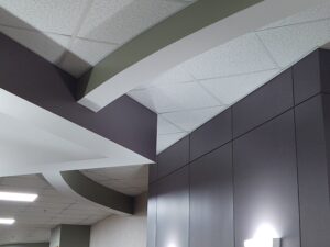 A ceiling with a unique design